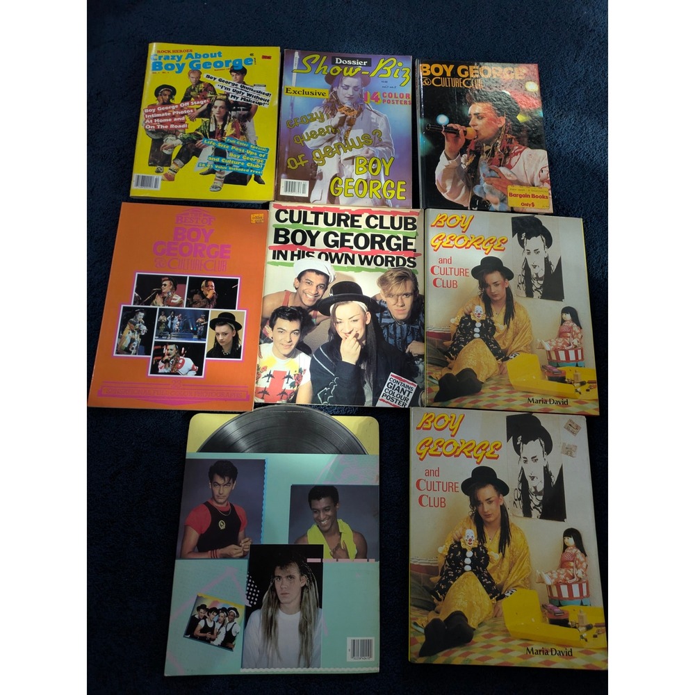 Boy‎ George Culture Club Vintage Magazine Book Vinyl Lot 1980s Collection 8pc